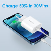 NORTHJO NOPD2000 PD 20W USB-C / Type-C Single Port Fast Wall Charger, Plug Type:EU Plug(White)