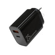 NORTHJO NOPD2502 PD 25W USB-C/Type-C + QC 3.0 USB Dual Ports Fast Charger, Plug Type:AU Plug(Black) - free shipping - PMC TechLife - Order now!
