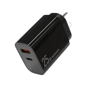 NORTHJO NOPD2502 PD 25W USB-C/Type-C + QC 3.0 USB Dual Ports Fast Charger, Plug Type:AU Plug(Black)