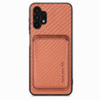For Samsung Galaxy A32 5G Carbon Fiber Leather Card Magsafe Magnetic Phone Case(Brown) - Galaxy Phone Cases by PMC TechLife | Online Shopping South Africa | PMC TechLife | Buy Now Pay Later Mobicred