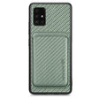 For Samsung Galaxy A51 5G Carbon Fiber Leather Card Magsafe Magnetic Phone Case(Green) - Galaxy Phone Cases by PMC TechLife | Online Shopping South Africa | PMC TechLife | Buy Now Pay Later Mobicred