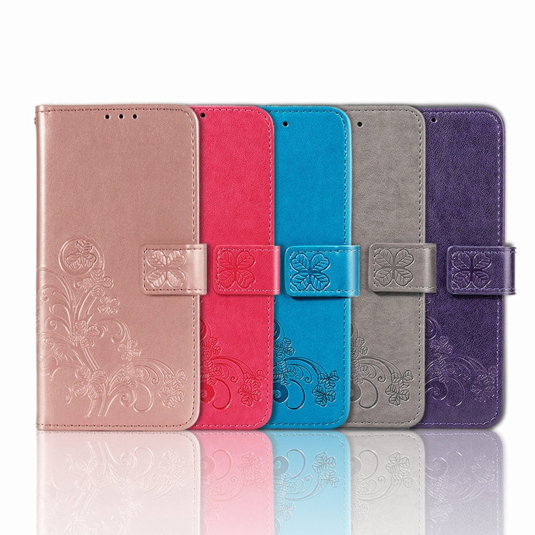For Nokia G22  Four-leaf Clasp Embossed Buckle Leather Phone Case(Blue)