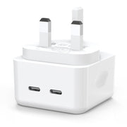 NORTHJO NOGAN3502 GaN PD PPS 35W Dual USB-C / Type-CWall Fast Charger, Plug Type:UK Plug(White)