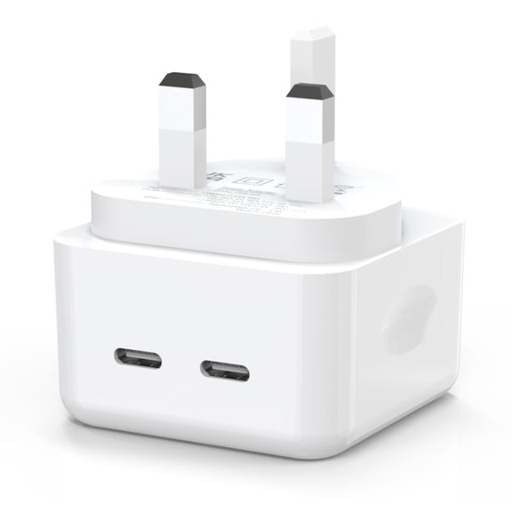 NORTHJO NOGAN3502 GaN PD PPS 35W Dual USB-C / Type-CWall Fast Charger, Plug Type:UK Plug(White)