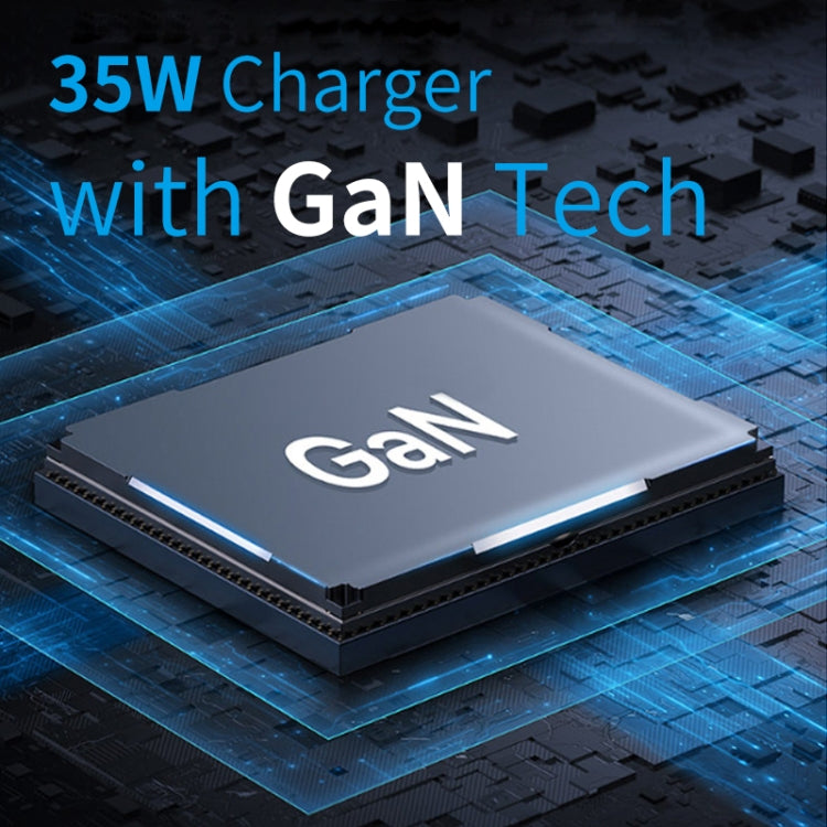 NORTHJO NOGAN3502 GaN PD PPS 35W Dual USB-C / Type-CWall Fast Charger, Plug Type:UK Plug(White)