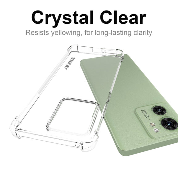 For Motorola Edge 40 5G ENKAY Hat-Prince Transparent TPU Shockproof Phone Case
