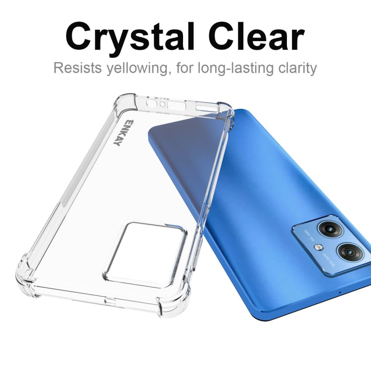For Motorola Moto G54 5G ENKAY Hat-Prince Transparent TPU Shockproof Phone Case