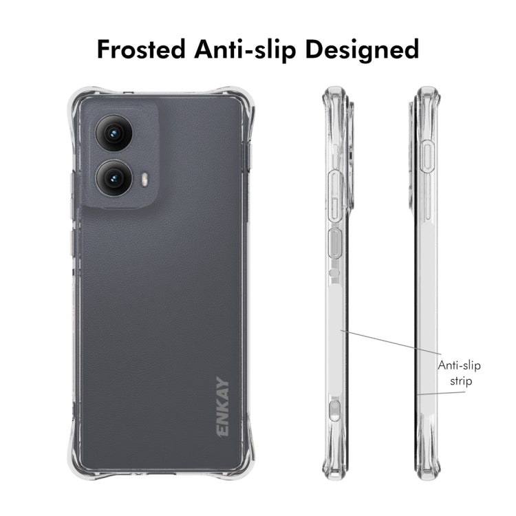 For Motorola Edge 2024 ENKAY Hat-Prince Transparent TPU Shockproof Phone Case