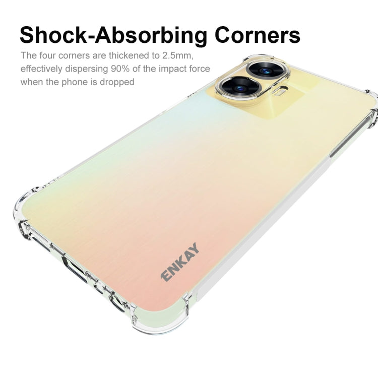 For Realme C55 4G ENKAY Clear TPU Shockproof Anti-slip Phone Case