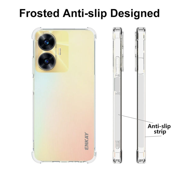 For Realme C55 4G ENKAY Clear TPU Shockproof Anti-slip Phone Case