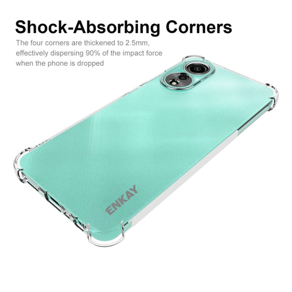 For OPPO A78 4G ENKAY Clear TPU Shockproof Anti-slip Phone Case