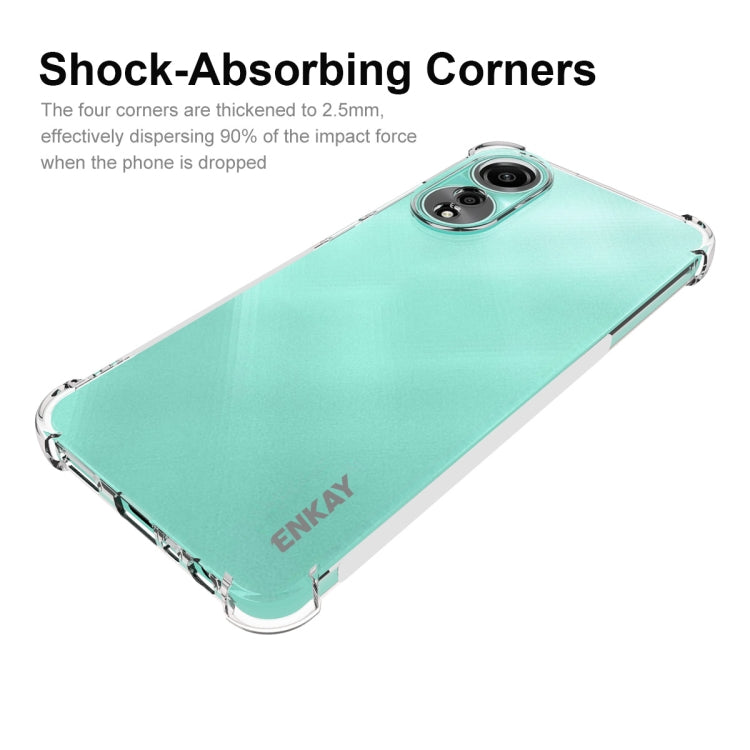 For OPPO A78 4G ENKAY Clear TPU Shockproof Anti-slip Phone Case