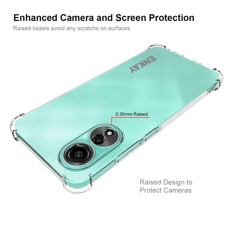 For OPPO A78 4G ENKAY Clear TPU Shockproof Anti-slip Phone Case
