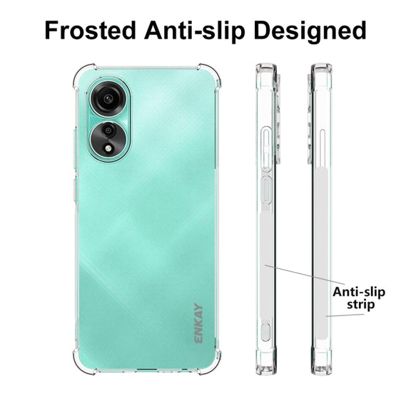 For OPPO A78 4G ENKAY Clear TPU Shockproof Anti-slip Phone Case