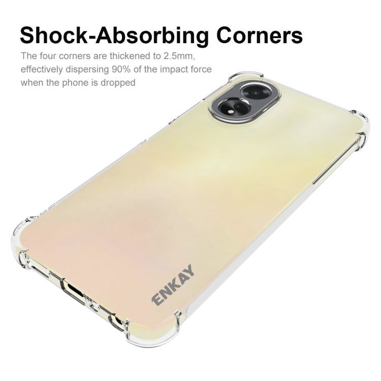 For OPPO A18 4G / A38 4G ENKAY Clear TPU Shockproof Anti-slip Phone Case
