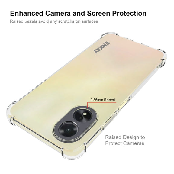For OPPO A18 4G / A38 4G ENKAY Clear TPU Shockproof Anti-slip Phone Case