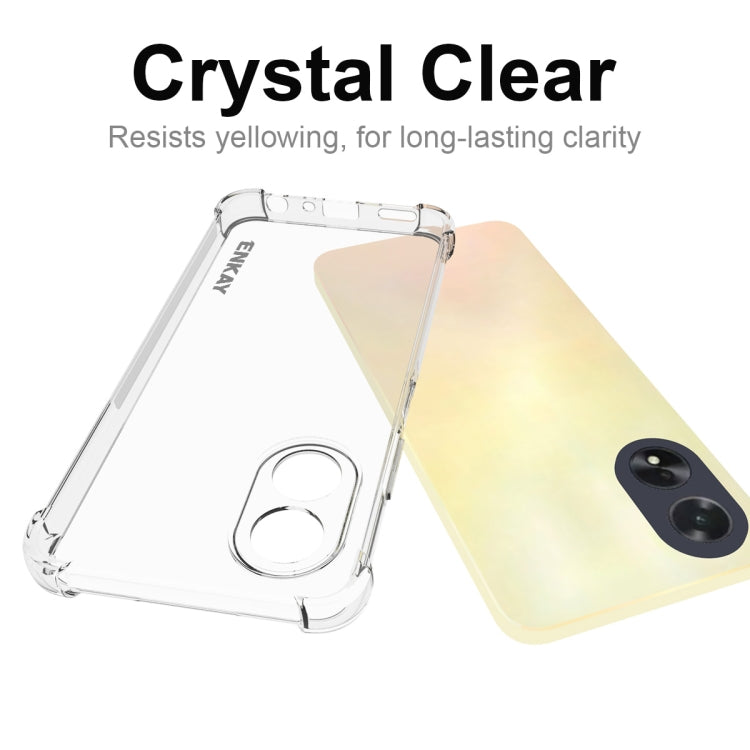 For OPPO A18 4G / A38 4G ENKAY Clear TPU Shockproof Anti-slip Phone Case