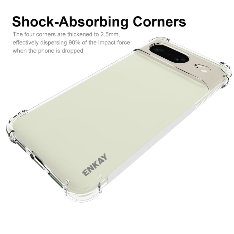 For Google Pixel 8 ENKAY Hat-Prince Transparent TPU Shockproof Phone Case