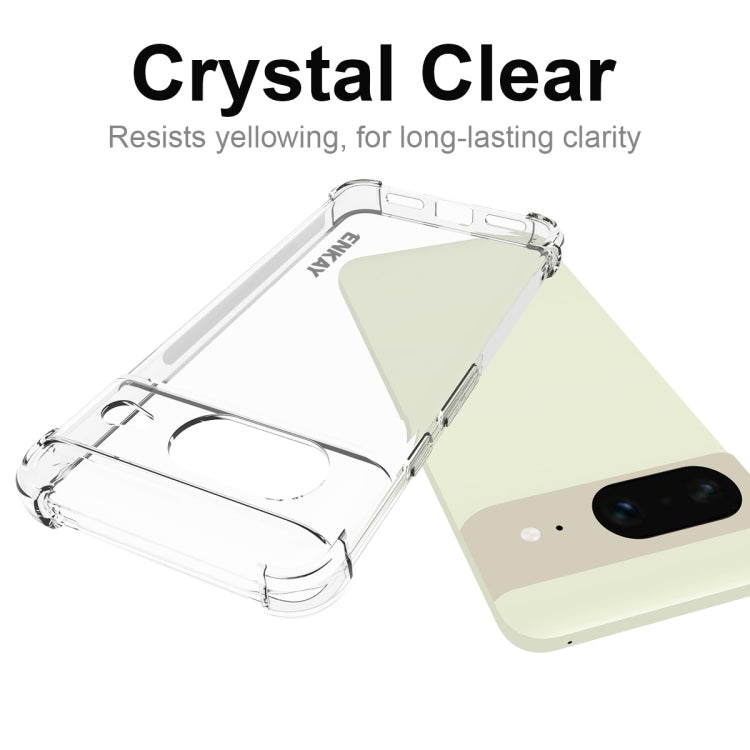 For Google Pixel 8 ENKAY Hat-Prince Transparent TPU Shockproof Phone Case