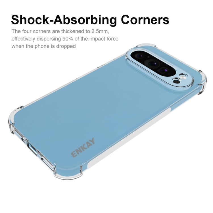 For Google Pixel 9 ENKAY Hat-Prince Transparent TPU Shockproof Phone Case