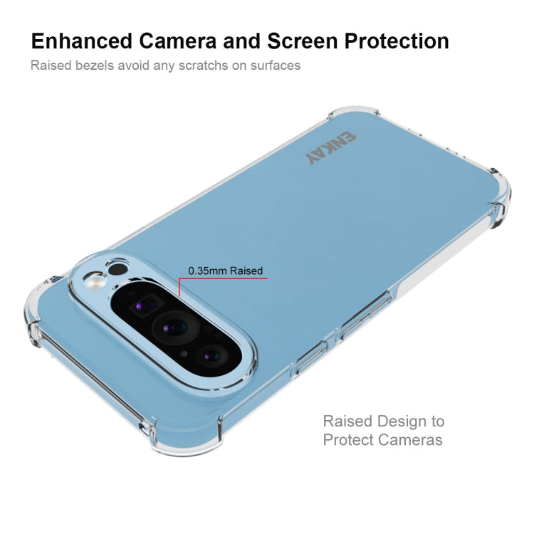 For Google Pixel 9 ENKAY Hat-Prince Transparent TPU Shockproof Phone Case