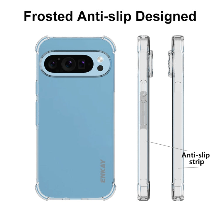 For Google Pixel 9 Pro ENKAY Hat-Prince Transparent TPU Shockproof Phone Case