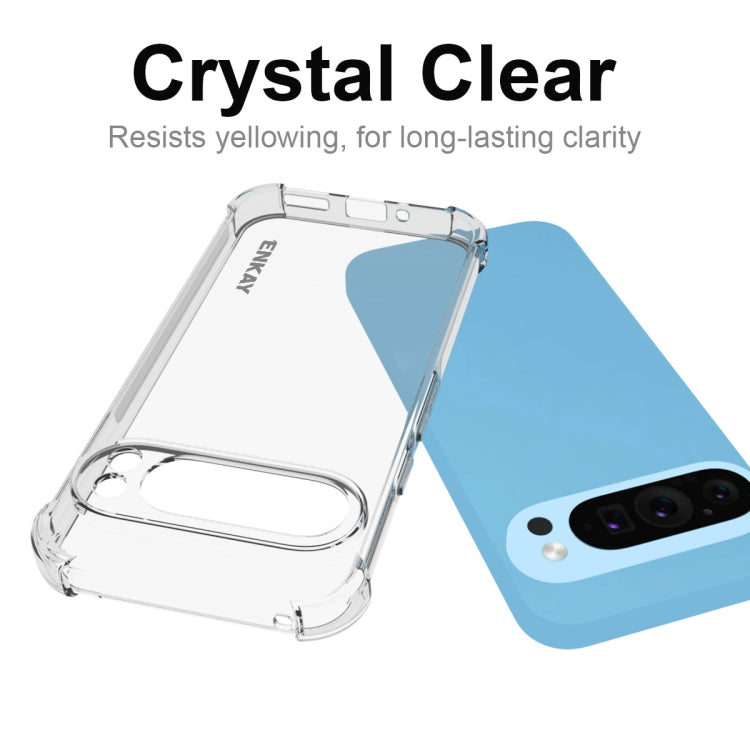 For Google Pixel 9 Pro ENKAY Hat-Prince Transparent TPU Shockproof Phone Case