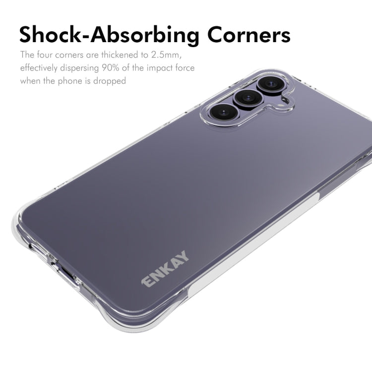 For Samsung Galaxy S24 FE 5G ENKAY Clear TPU Shockproof Anti-slip Phone Case