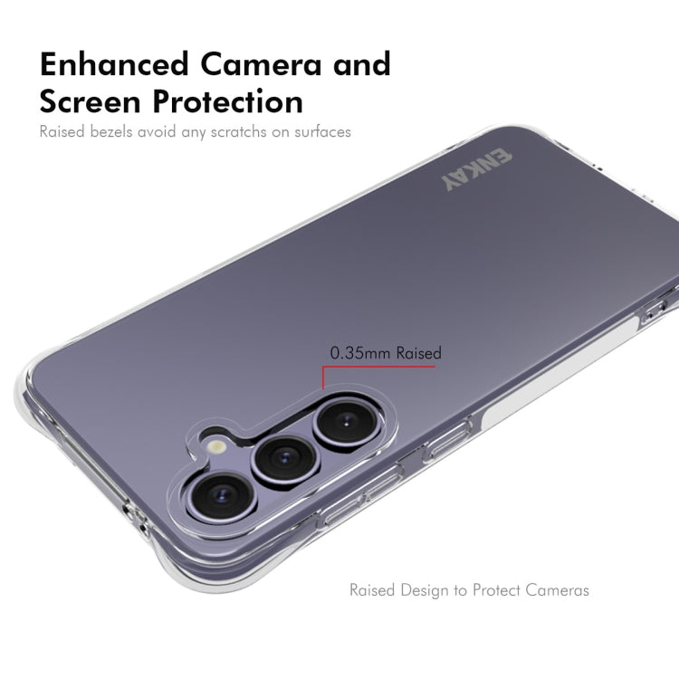 For Samsung Galaxy S24 FE 5G ENKAY Clear TPU Shockproof Anti-slip Phone Case