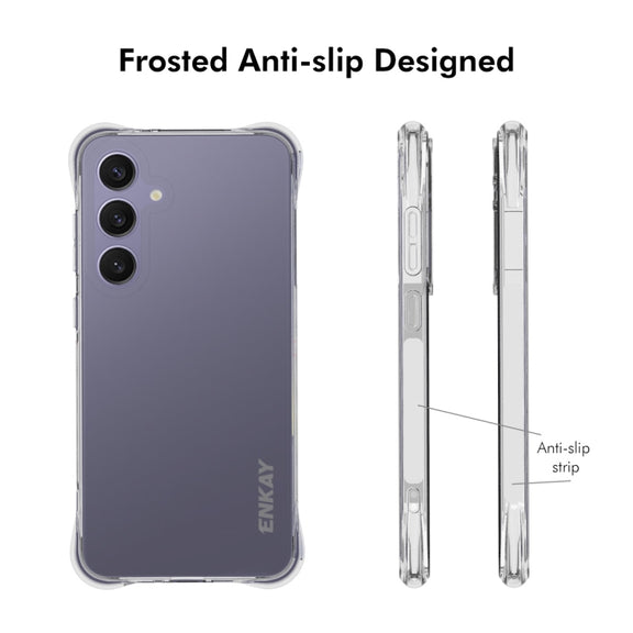 For Samsung Galaxy S24 FE 5G ENKAY Clear TPU Shockproof Anti-slip Phone Case
