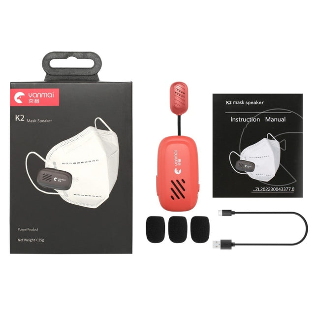 Yanmai K2 Portable Mini Wireless Bluetooth Lapel Microphone(Red)