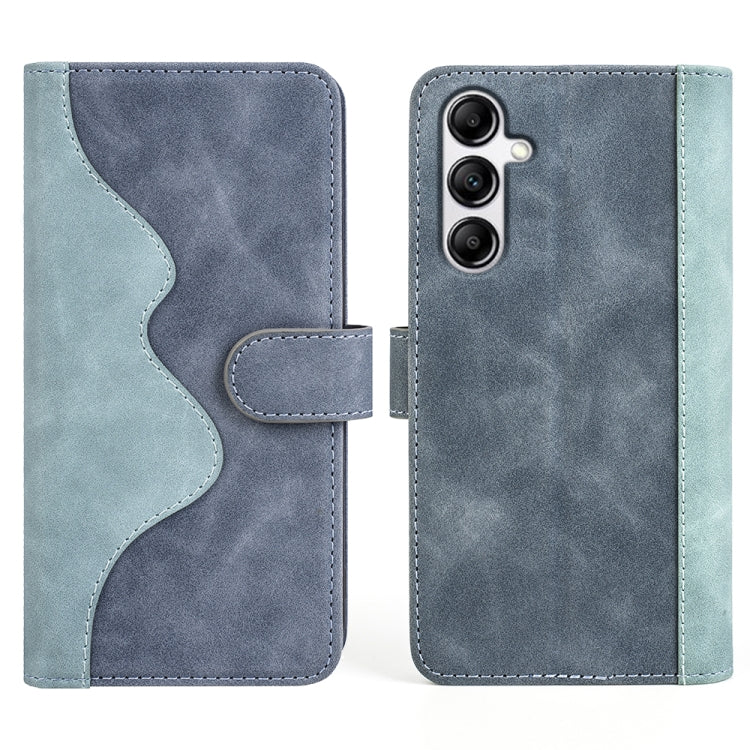 For Samsung Galaxy A34 5G Stitching Horizontal Flip Leather Phone Case(Blue)
