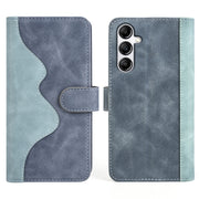 For Samsung Galaxy A34 5G Stitching Horizontal Flip Leather Phone Case(Blue)