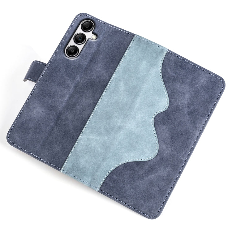 For Samsung Galaxy A34 5G Stitching Horizontal Flip Leather Phone Case(Blue)