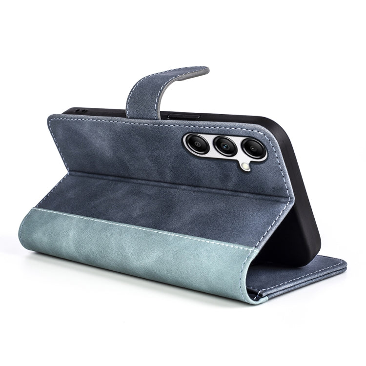 For Samsung Galaxy A34 5G Stitching Horizontal Flip Leather Phone Case(Blue)