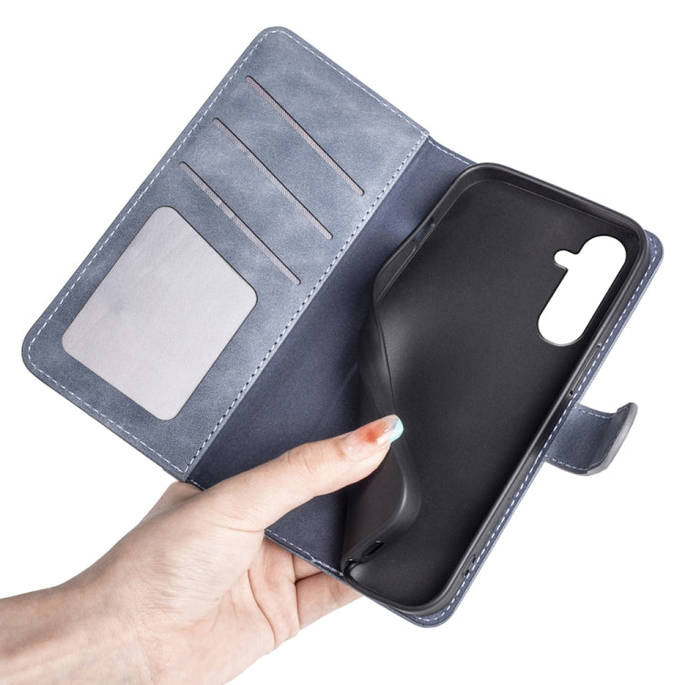 For Samsung Galaxy A34 5G Stitching Horizontal Flip Leather Phone Case(Blue)