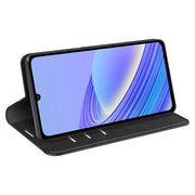 For TCL 40 SE Retro-skin  Magnetic Suction Leather Phone Case(Black)