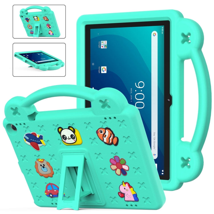 For Walmart Onn 10.1 2022 / 100071485 Handle Kickstand Children EVA Shockproof PC Tablet Case(Mint Green)