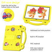 For Walmart Onn 10.1 2022 / 100071485 Handle Kickstand Children EVA Shockproof PC Tablet Case(Yellow)