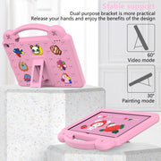 For Amazon Fire HD 10 2021 Handle Kickstand Children EVA Shockproof PC Tablet Case(Pink)