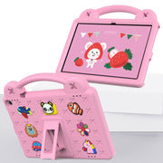 For Amazon Fire HD 10 2021 Handle Kickstand Children EVA Shockproof PC Tablet Case(Pink)
