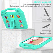 For Amazon Fire HD 10 2021 Handle Kickstand Children EVA Shockproof PC Tablet Case(Mint Green)