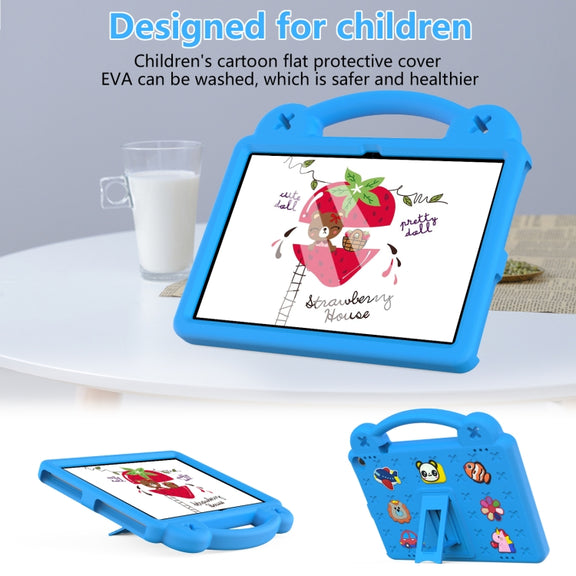 For Amazon Fire HD 10 2021 Handle Kickstand Children EVA Shockproof PC Tablet Case(Sky Blue)