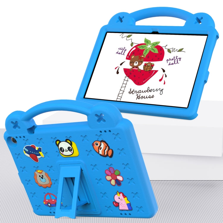 For Amazon Fire HD 10 2021 Handle Kickstand Children EVA Shockproof PC Tablet Case(Sky Blue)
