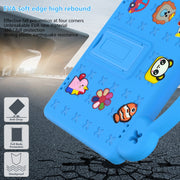 For Amazon Fire HD 10 2021 Handle Kickstand Children EVA Shockproof PC Tablet Case(Sky Blue)