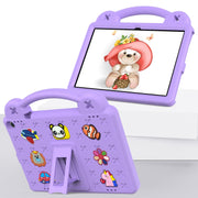 For Amazon Fire HD 10 2021 Handle Kickstand Children EVA Shockproof PC Tablet Case(Light Purple)