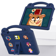 For Amazon Fire HD 10 2021 Handle Kickstand Children EVA Shockproof PC Tablet Case(Navy Blue)