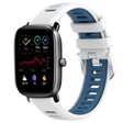 For Amazfit GTS 4 20mm Cross Texture Two Color Silicone Steel Buckle Watch Band(White+Blue) - Watch Bands by PMC TechLife | Online Shopping South Africa | PMC TechLife | Buy Now Pay Later Mobicred