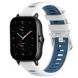 For Amazfit GTS 3 20mm Cross Texture Two Color Silicone Steel Buckle Watch Band(White+Blue) - Watch Bands by PMC TechLife | Online Shopping South Africa | PMC TechLife | Buy Now Pay Later Mobicred