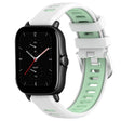 For Amazfit GTS 3 20mm Cross Texture Two Color Silicone Steel Buckle Watch Band(White+Teal) - Watch Bands by PMC TechLife | Online Shopping South Africa | PMC TechLife | Buy Now Pay Later Mobicred